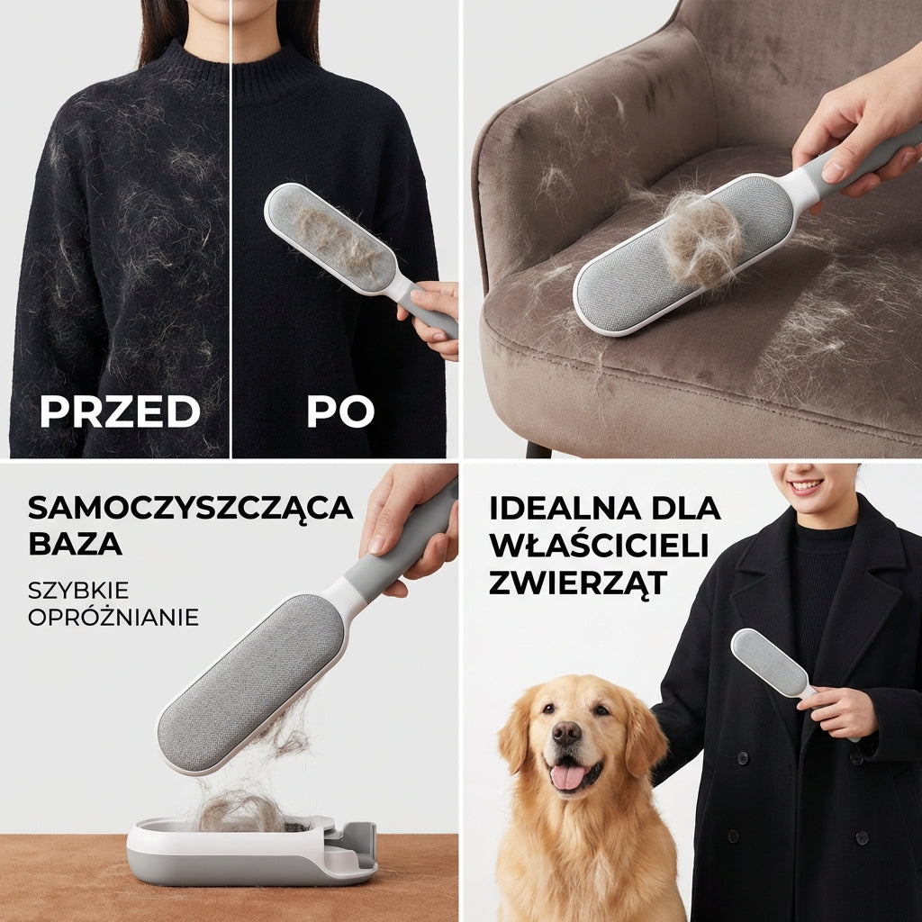 CleanSwipe™ – Szczotka do Usuwania Sierści 2w1